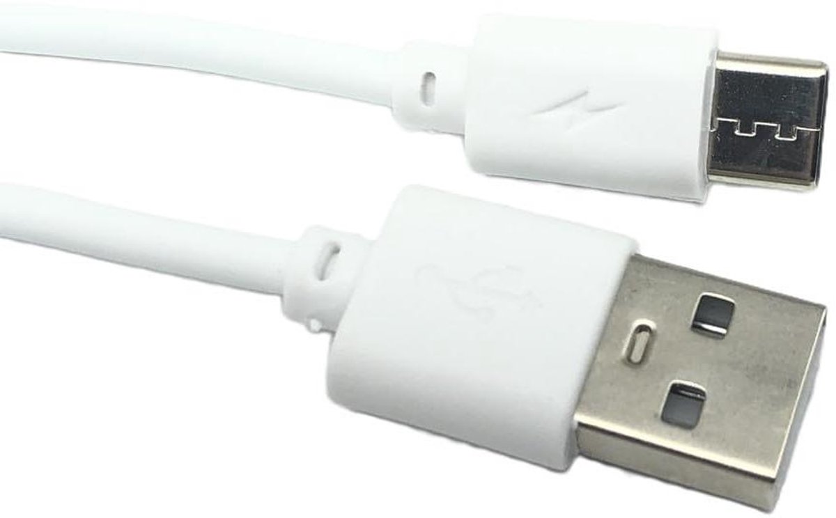 USB-C Laadkabel - Datakabel - Apparaten Opladen - Snelle Gegevensoverdracht - 1 Meter - Wit