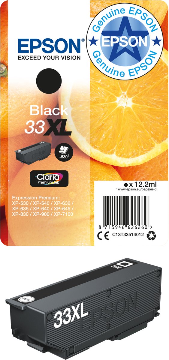 Bol.com Epson 33XL - Inktcartridge / Zwart aanbieding