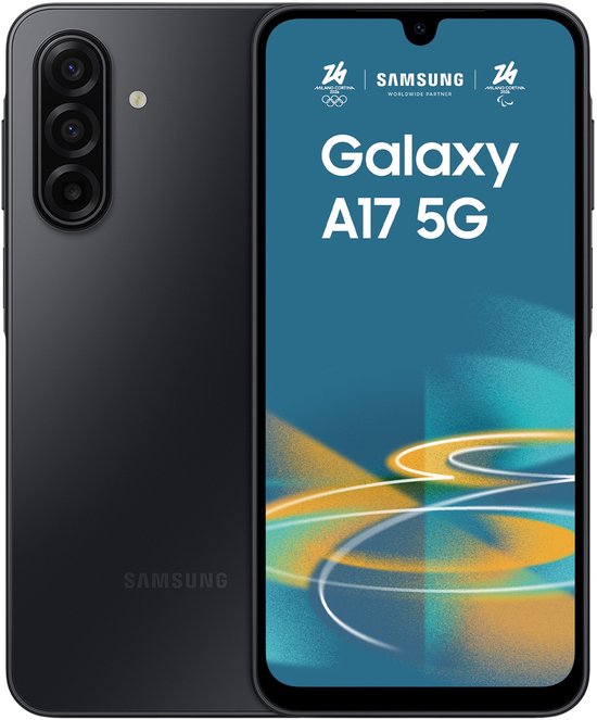 Samsung Galaxy A17 5G smartphone 128GB zwart, 6,7″ HD+ scherm, 50MP camera, 5000mAh batterij, Android 14