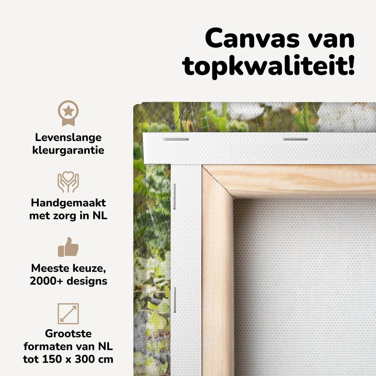 Canvas schilderij 40x20 cm - Wanddecoratie Gieter - Bloemen - Tuin - Muurdecoratie woonkam