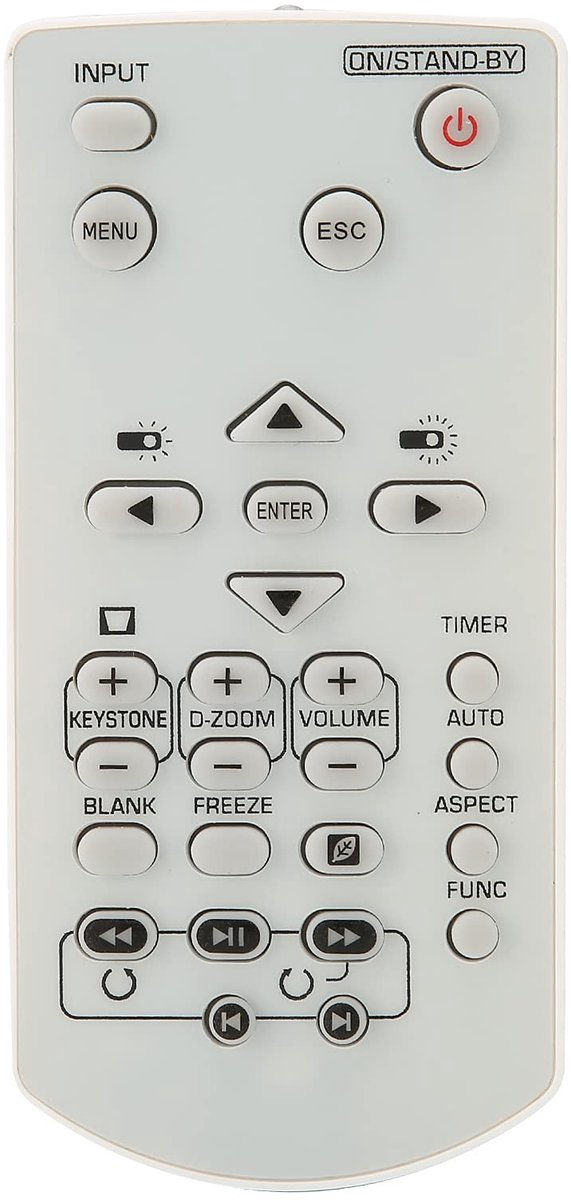 Dailygoods - Dailygoody - Afstandsbediening - Multifunctionele Vervangende Afstandsbediening - Grote Knoppen - Geschikt voor Casio Projectors - Eenvoudig in gebrui...