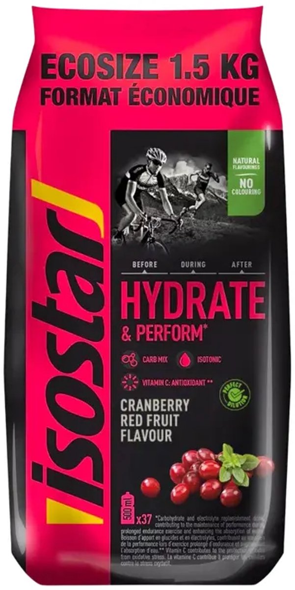 Isostar Hydrate & Perform Cranberry Red Fruit — afbeelding 2