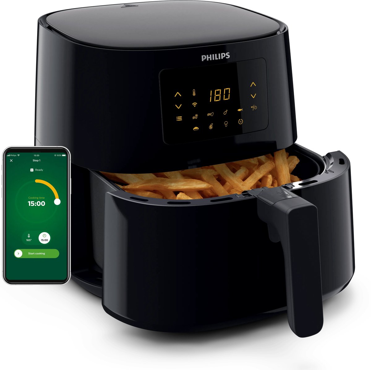 Philips Essential Connected 5000 Series - HD9280/70 - 6,2 liter (XL) - Rapid Air-technologie - 7 ingestelde programma's - Quickclean – foto 7
