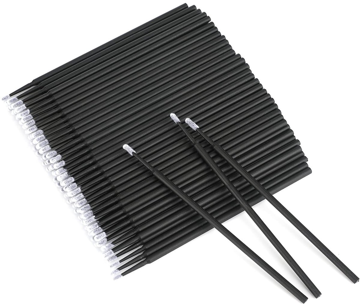 Dailygoods - Dailygoody - Micro-borstels - Wimperverlenging - Wegwerp - Zwart - Make-up applicator - Ideaal voor wimperlifting - 200 stuks