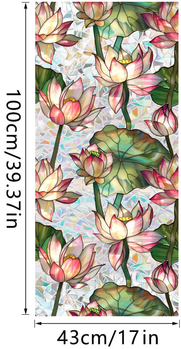 3D Regenboog Raamfolie- Anti-Inkijk - Isolerend & Zonwerend - 43x100cm – Statisch - Prisma Bejuweled EffectXCBL038