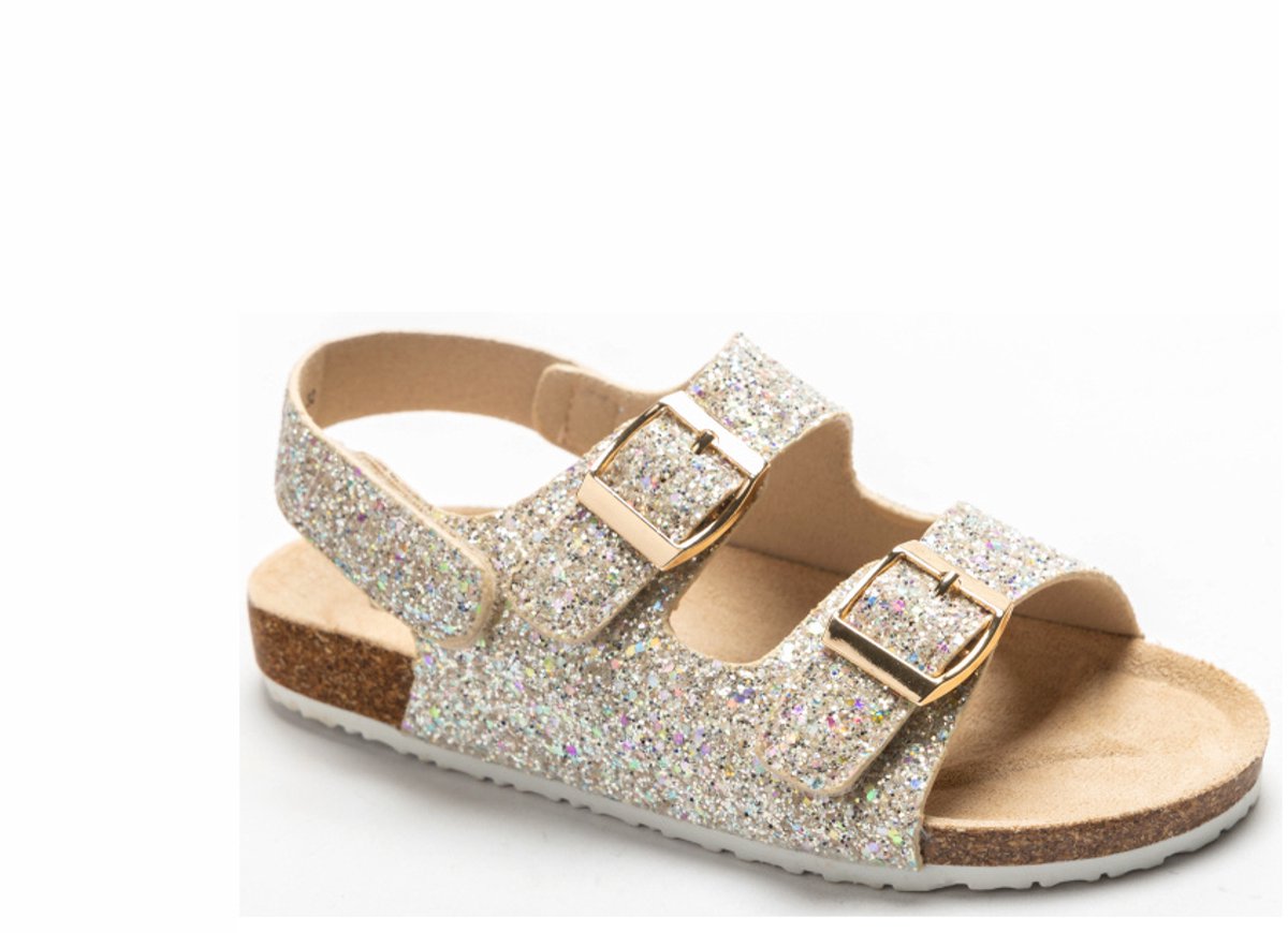 Kinder sandalen goud glitter maat 26