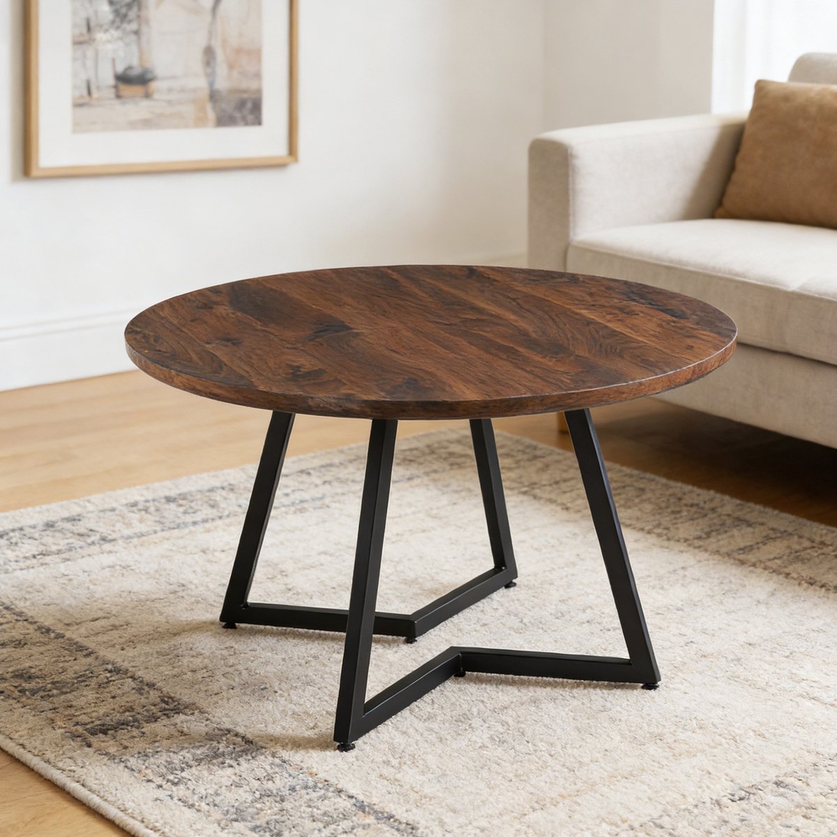 REDOM Eettafel – Moderne Eetkamertafel Met MDF Tafelblad En Metalen Poten – Tijdloos Design Voor Eetkamer En Keuken – Walnootkleur Walnut