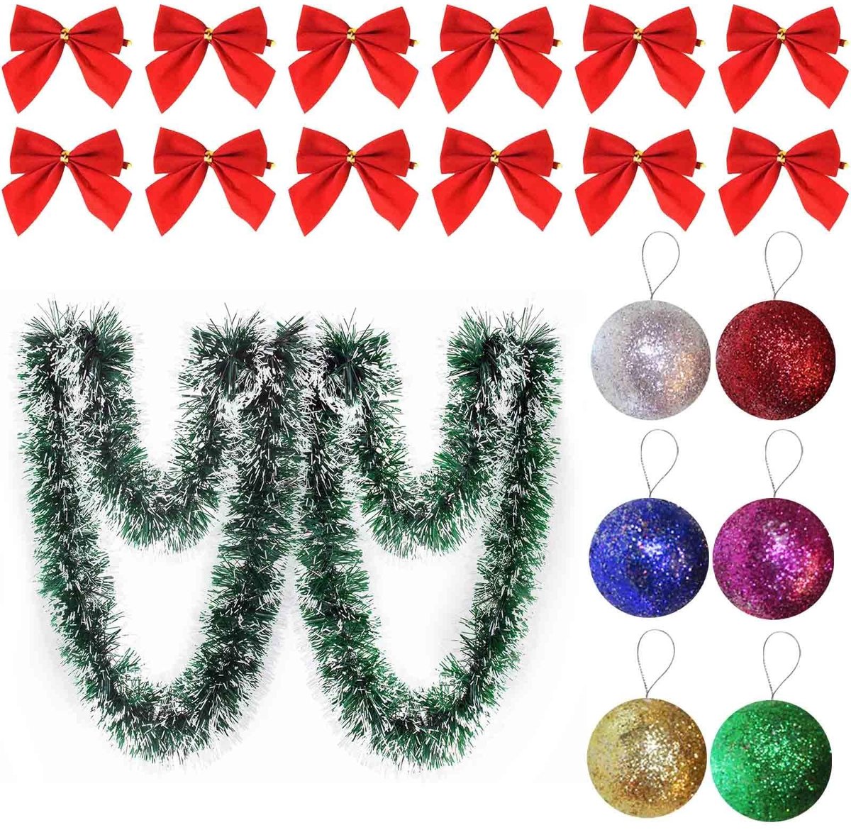 Dailygoods - 10 m Tinsel Kerstslinger voor Decoratie en Versiering