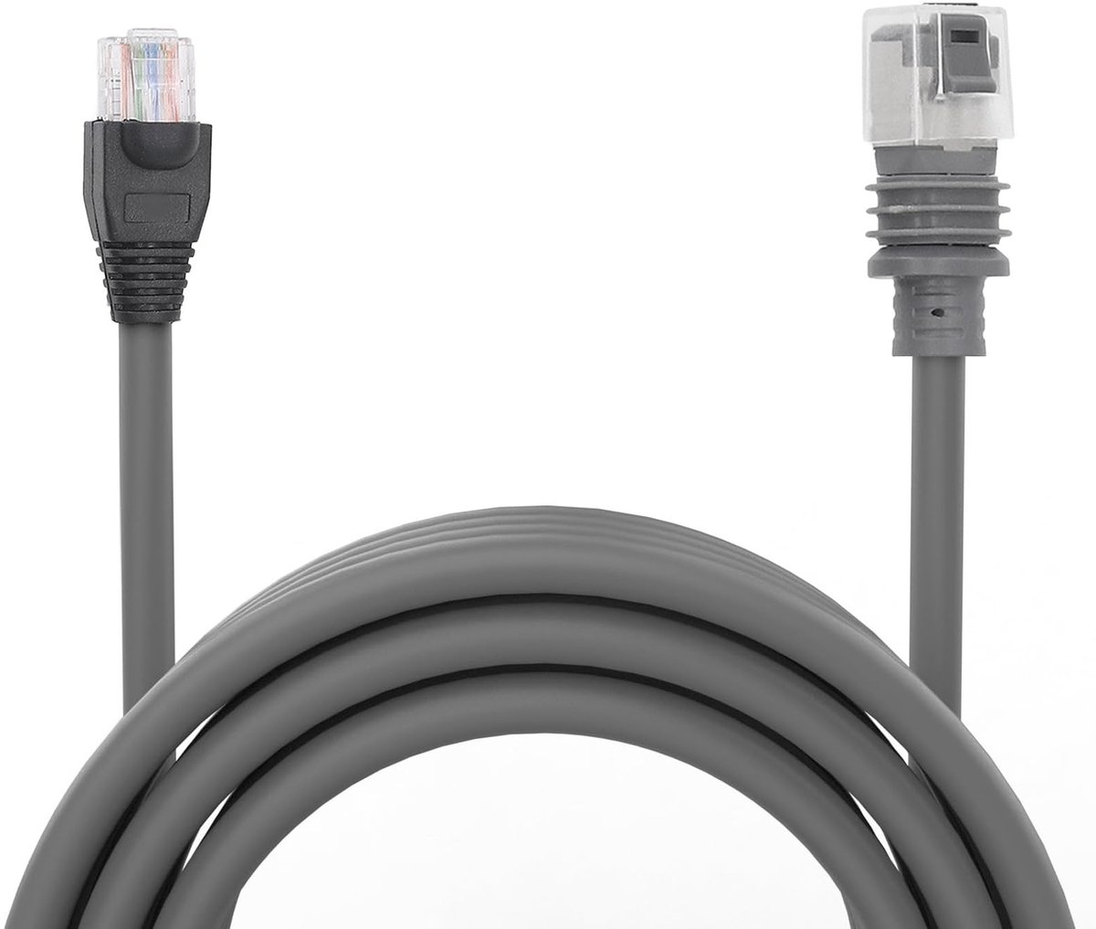 Dailygoods - Dailygoody - Mini Ethernet-kabel - Hoge Snelheid - Grijs - Kabelverlenging - 2000Mbps - Geschikt voor mini-rechthoekige satelliet - 1m