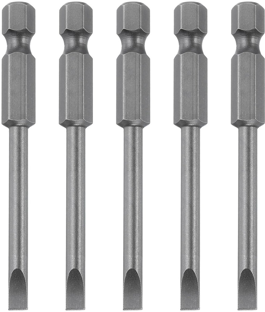 Dailygoods - 5 Stuks Magnetische Schroevendraaier Bits 4mm S2 Staal - 2.6" Lang