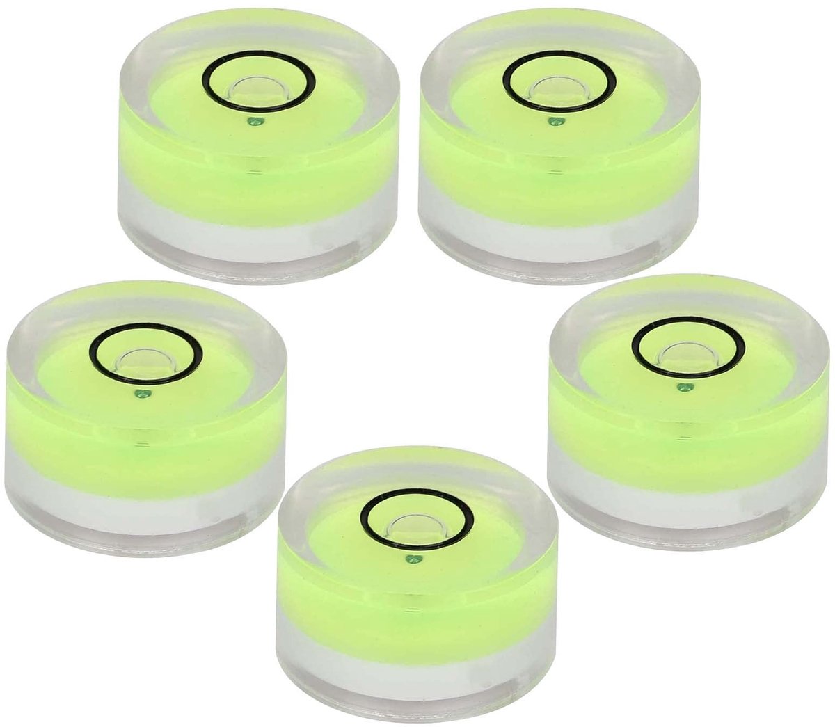 Dailygoods - Set van 5 Ronde Waterpassen voor Precisie Metingen