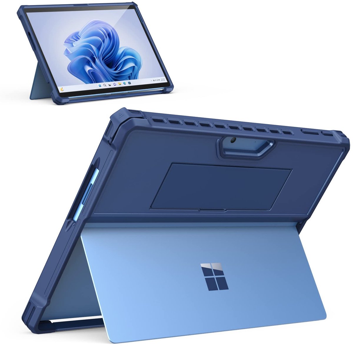 Dailygoods - Dailygoody - Robuuste Hoes - Bescherming voor Microsoft Surface Pro - Ergonomisch Handvat - Blauw - Geschikt voor Type Cover Keyboard - Duurzaam en Pr...