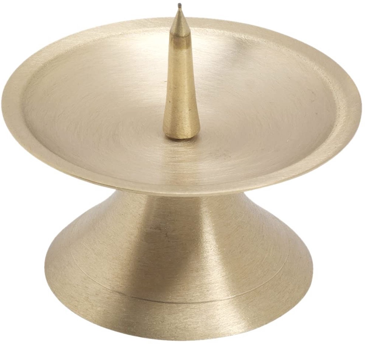 Dailygoods - Dailygoody - Schijfkandelaar - Altaarkandelaar - Handgemaakt van messing - Goud Mat - Kaarsenhouder voor feestdagen - Ø9cm