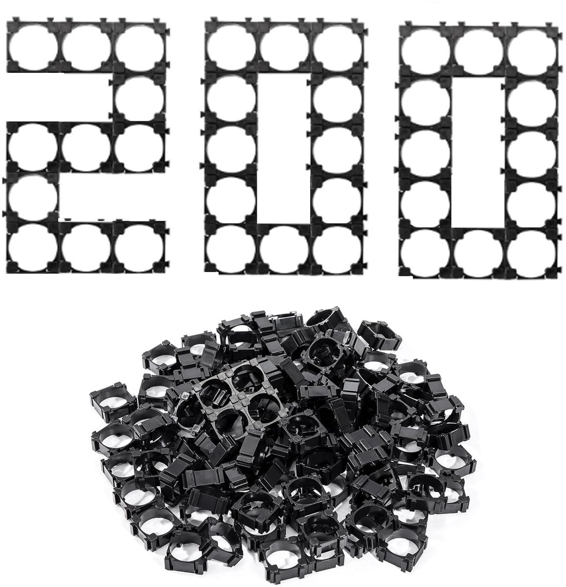 Dailygoods - 200 Stuks Batterijhouders voor 18650 Li-ion Batterijen