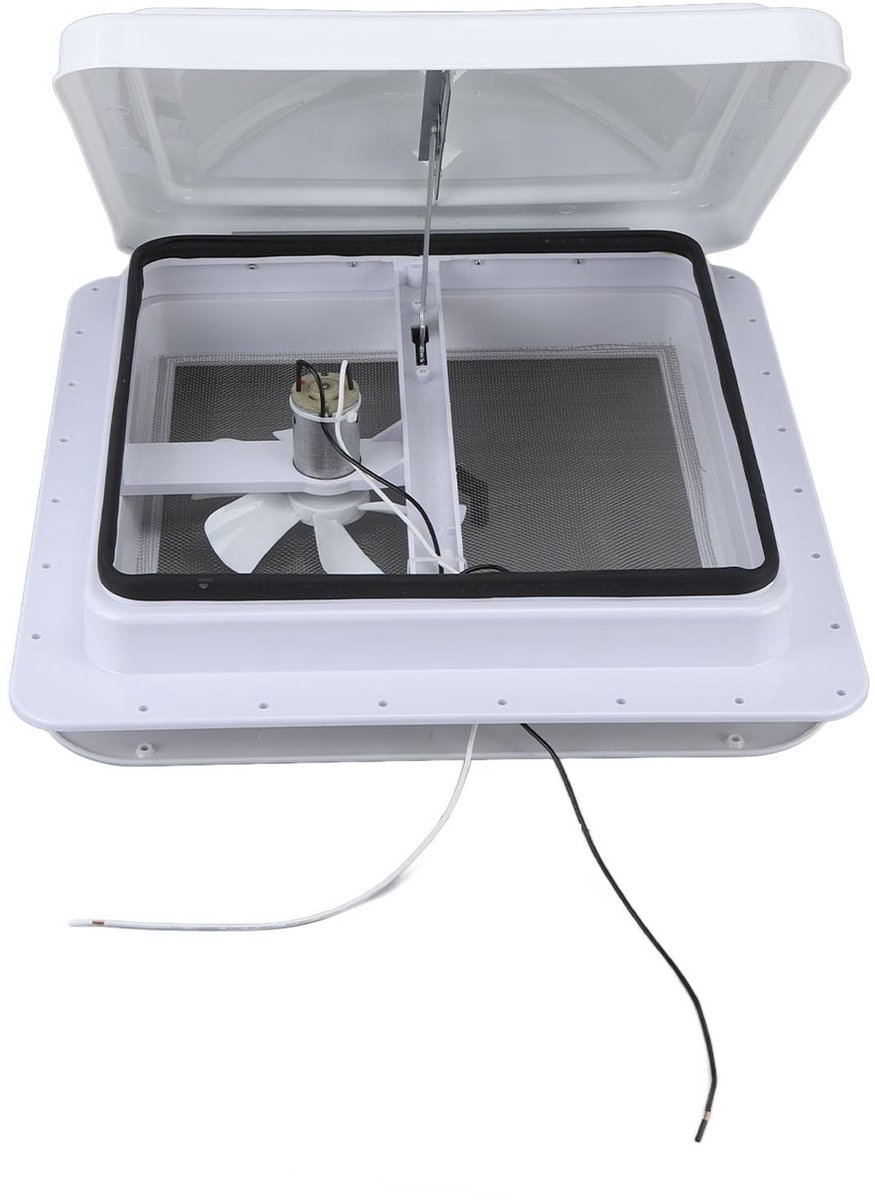 Dailygoods - Dailygoody - 14 Inch RV Dakventilatie - Universele Dakventilator - 12V Omkeerbaar - Geschikt voor Aanhangwagens - Vervangbaar - Krachtige Ventilatie