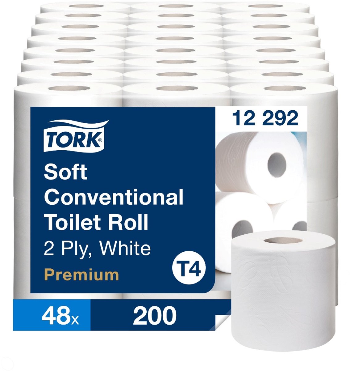 Tork - Toiletpapier t4 premium 2l 200vel 48rol 12292