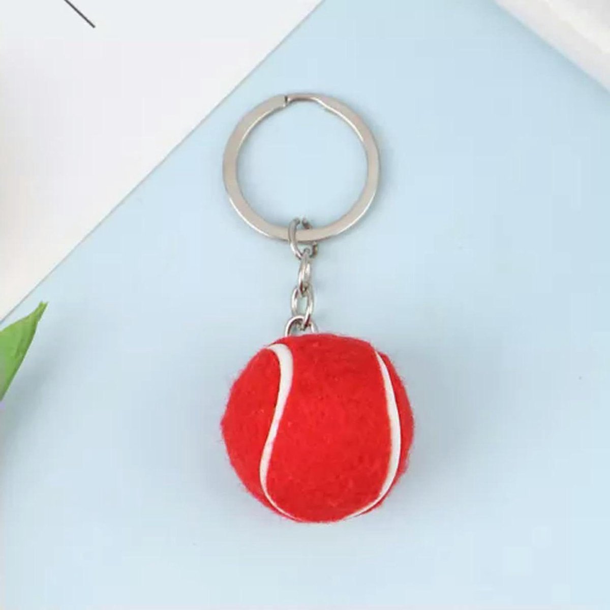 Tennisbal Sleutelhanger - Sport Accessoire - Dagelijks Gebruik - Metaal Ontwerp - null - Zilver