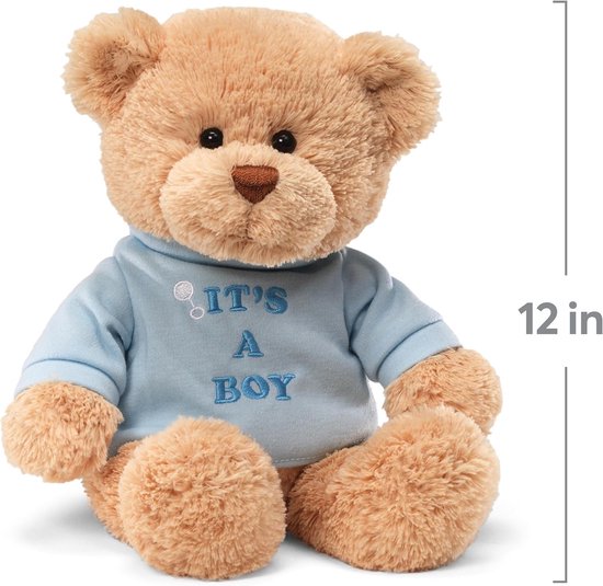 Knuffelbeer 'It's a Boy' 30 cm - Zacht Pluche Speelgoed voor Jongens — afbeelding 3