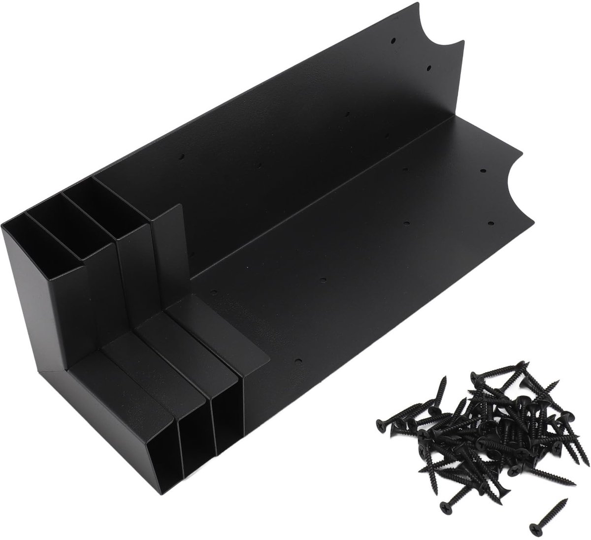 MTTproducts- Tuinbedhoekbeugels Verhoogd - Set van 4 - Metalen Connectoren - Koolstofstaal - Roestbestendig - Stevige Hoekverbinding - Tuinbedconnectoren