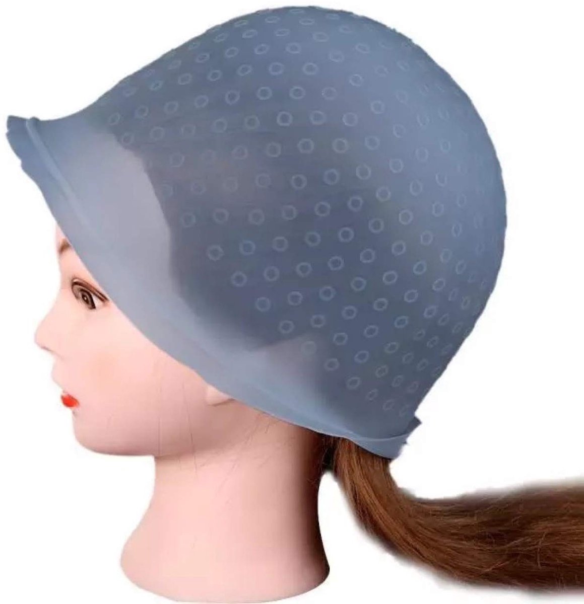 MTTproducts- Haarkap Siliconen - Herbruikbare Vrieskap - Haarverfkap met Haken - DIY Verfsalon Thuis - Geschikt voor Salongebruik - Doorsnede 30 cm - Haarkleurkap
