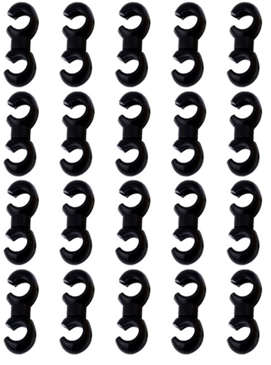 MTTproducts- Fietskabelclips - 20 Stuks - Duurzaam Materiaal - S-Haakclips - Kabelbinders Herbruikbaar - Bevestiging Rem-/Schakelkabel