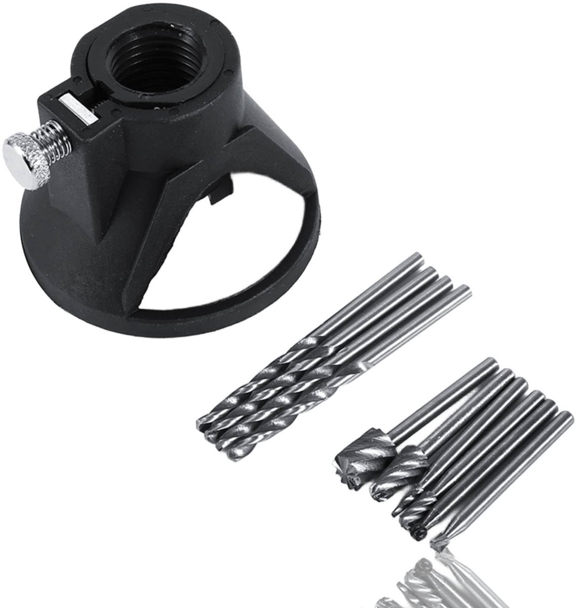 MTTproducts- Houtsnijwerk Kit 11 Stuks - HSS Boren - Frezen - Boorpositioneerder - Digitale Schaal - Snijdiepte Instelling - Houtsnijgereedschap