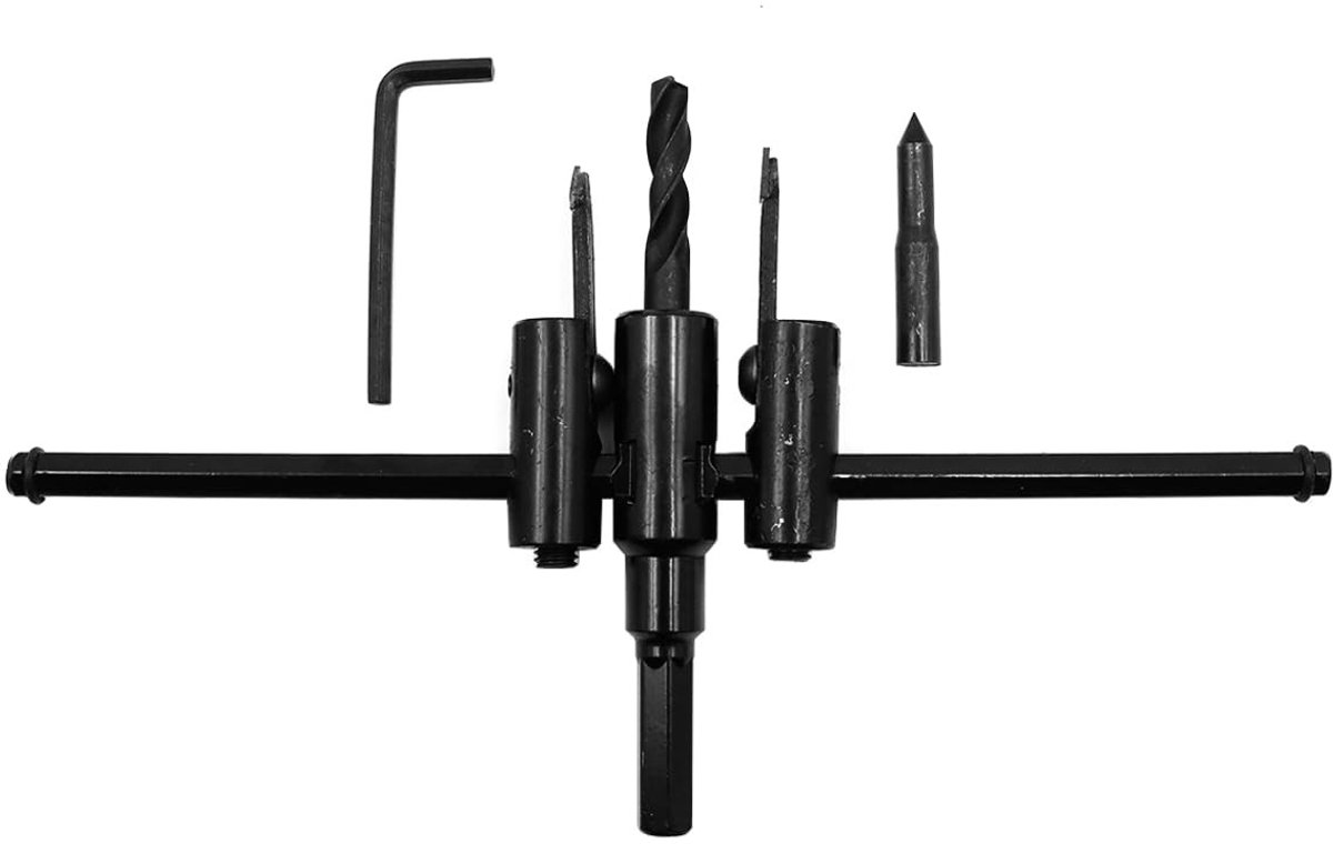 MTTproducts - Cirkelzaagset - Verstelbaar - Dubbele bladen - 30 mm tot 200 mm - Voor houtbewerking - Geschikt voor gipsplaten - Voor doe-het-zelf proje...