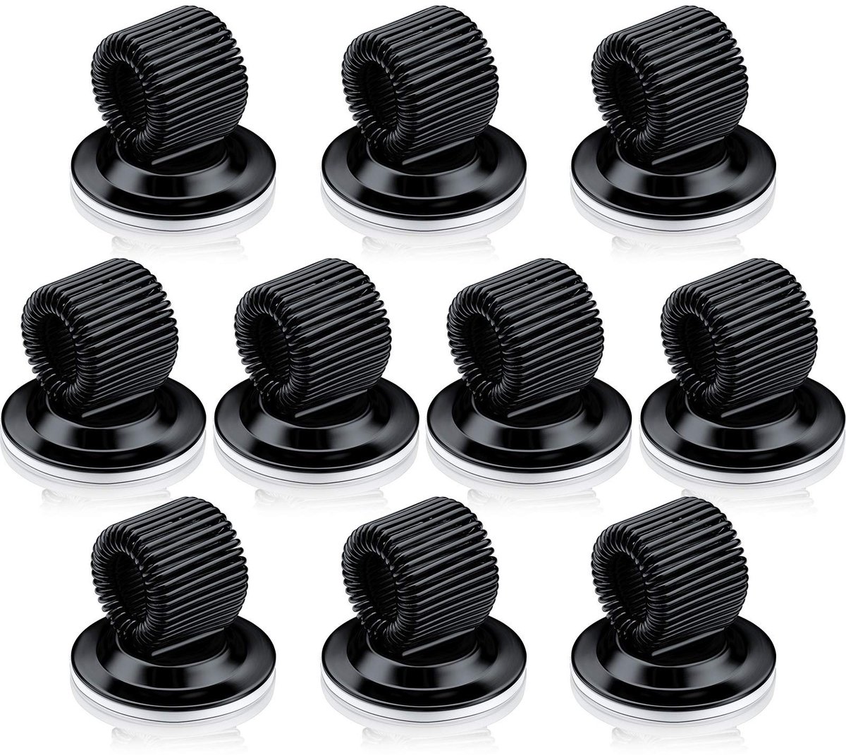 MTTproducts- Pennenhouder 10 Stuks - Manganese Staal - Zelfklevend - Organizer - Geschikt voor Whiteboard/Bulletin Board - Duurzaam en Flexibel - Penclip