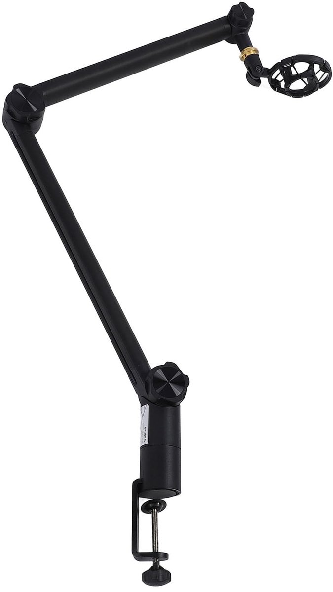 MTTproducts - Microfoonstandaard met Galgarm - Verstelbare Staaf - Ideaal voor Podcast-streaming - Inclusief Kabelmanagement - Professionele Geluidsopn...