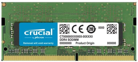 crucial 32GB DDR4 SODIMM メモリー Crucial DDR4 laptop geheugen - 32GB SODIMM - 3200MHz