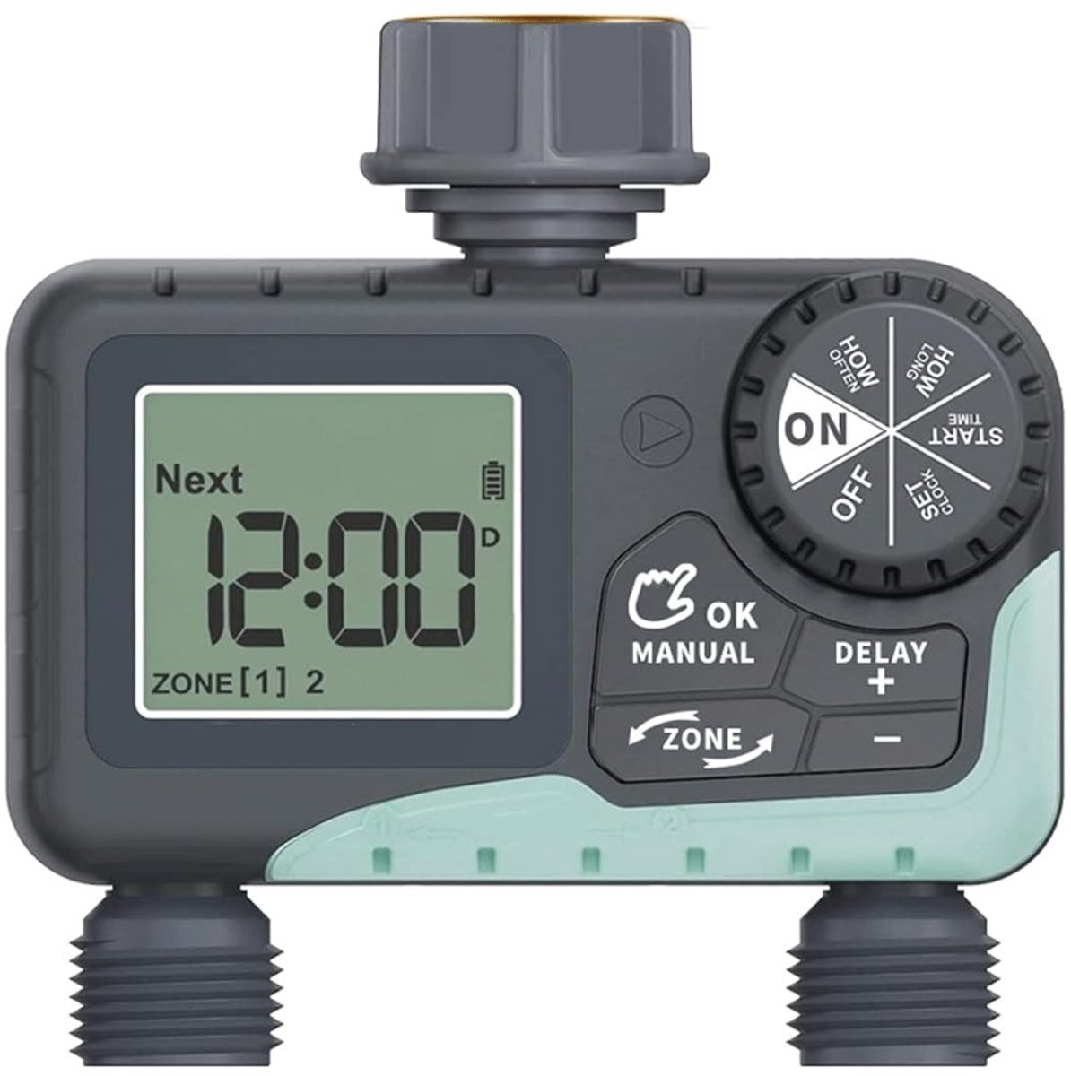 Cosensi- Watertimer met messing draaischarnier - Sprinklertimer - Automatisch irrigatiesysteem - Programmeerbare slangtimer - Flexibele irrigatie - Waterbesparing door regenvertraging