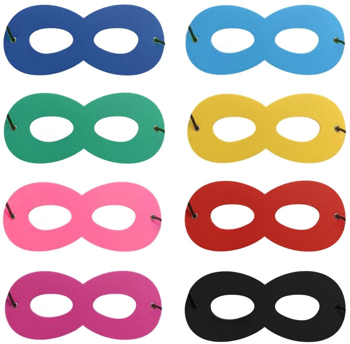 Cosensi- Oogmasker - 8 Stuks - Veelkleurig - Maskerade - Verkleedaccessoires - Veiligheidswaarschuwing - Geschikt voor volwassenen en kinderen