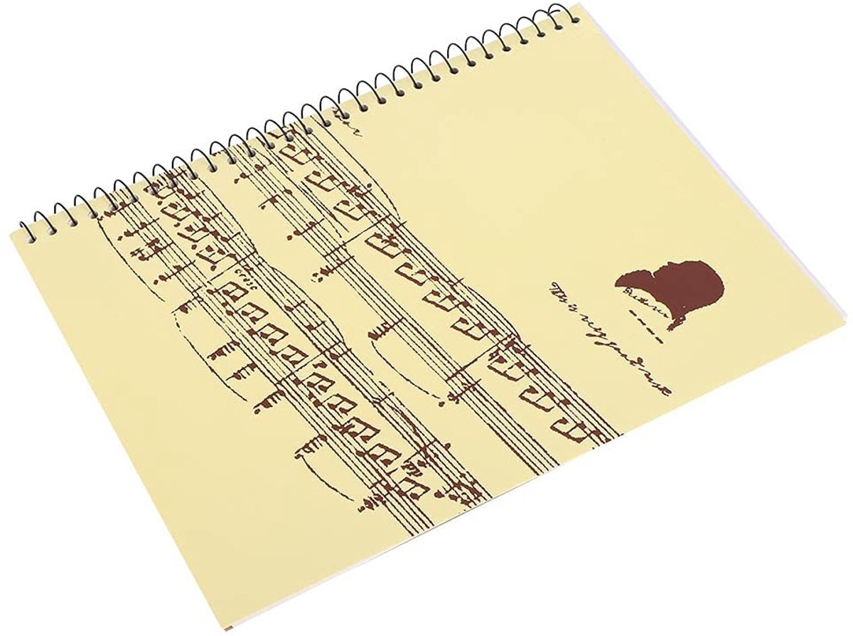 Cosensi- Muziekboek A4 50 Pagina's - Notitieboek voor Muziekstukken - Stafboek - Creatieve Uitspraken - Unieke Omslagopties - Prettige Schrijfervaring