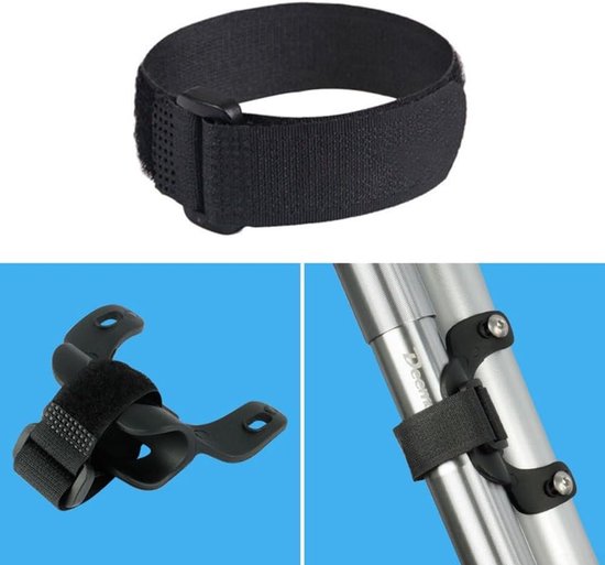 Fietspomphouder - Pompbeugel Frameclip - Fietsen - Nylon constructie - 7 x 5 x 2 cm - Zwart — afbeelding 4