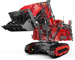 MOULD KING 17071 Graafmachine Kraan voor LTM 11200 Crawler met 6 Motoren, Technologie Afstandsbediening Kraan Model met App, Mobiele Kraan Truck Klemblokken Kit (Rode Versie)