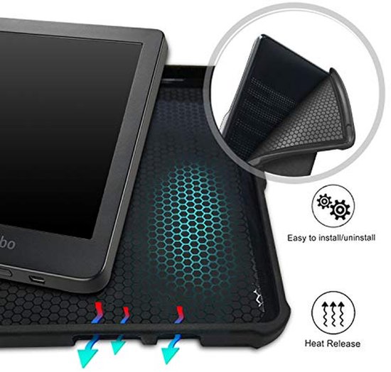 Beschermhoes voor Kobo Clara HD 2018 - Slank, Schokbestendig, Waterdicht, 360 Graden Flip Design — afbeelding 4