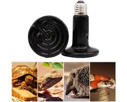 2x Keramische Warmtelamp voor Reptielen en Amfibieën - E27 Verwarming zonder Licht