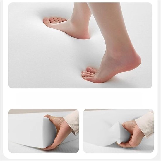 Vloer Matras - Japanse Futon - Ruimtebesparend Slapen - Dubbellaags Ondersteuning - 80x190cm - Grijs — afbeelding 5