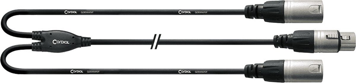 CORDIAL 0,3 M REAN XLR-F/2X XLR-M