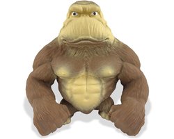 Oneay Gorilla Squishy Knijpspeelgoed – Rekbaar Friemelspeelgoed en Sensorisch Speelgoed voor Kinderen en Volwassenen – Stressbal Aapje – Bruin