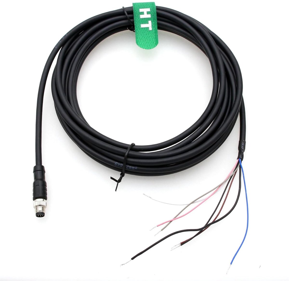 M8 6-pins GPIO Power I/O Open Kabel voor Industriële Camera's en Sensoren, 1m