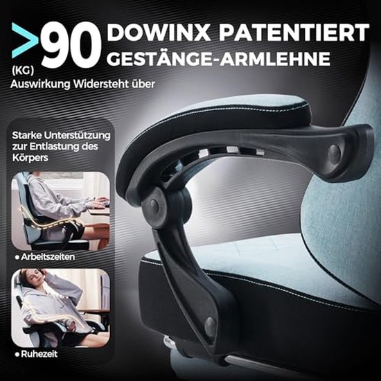 Ergonomische Gamingstoel met Voetensteun en Lendensteun voor Volwassenen - Perfect voor Kantoor en Gaming — afbeelding 5