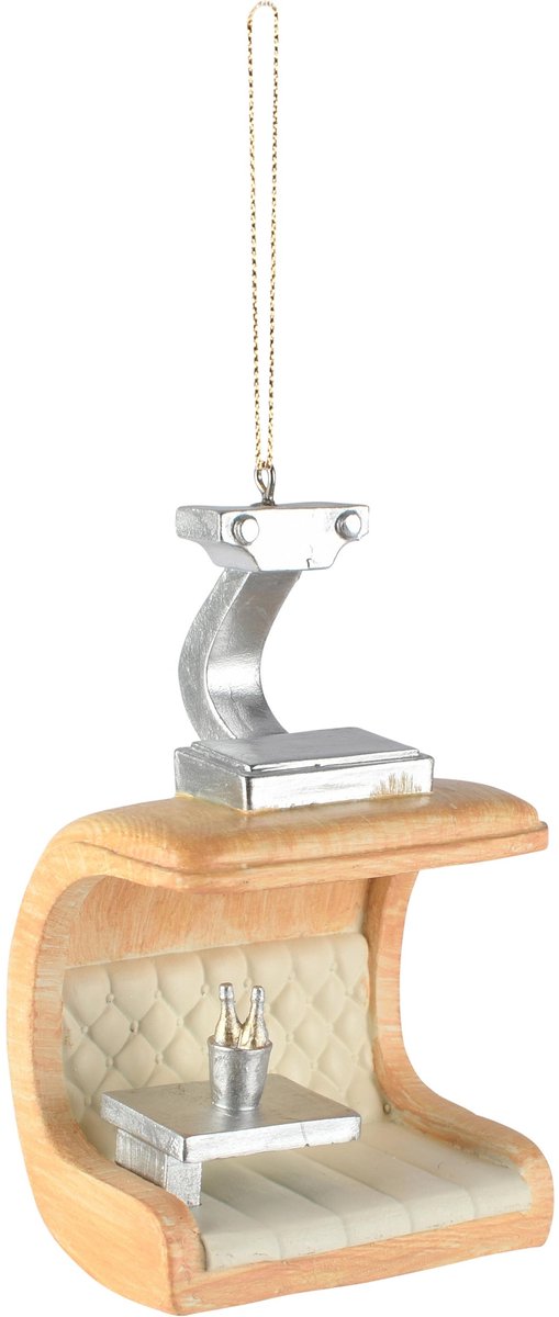 Dekoratief | Hanger gondel m/champagne, cr?me/goud, resina, 7x6x12cm | A265740
