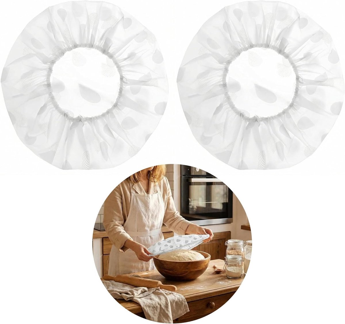 Afdekhoes voor fermentatiemand en brood bakken, gistfolie en zuurdeeg accessoires, 2 stuks voor optimale bescherming