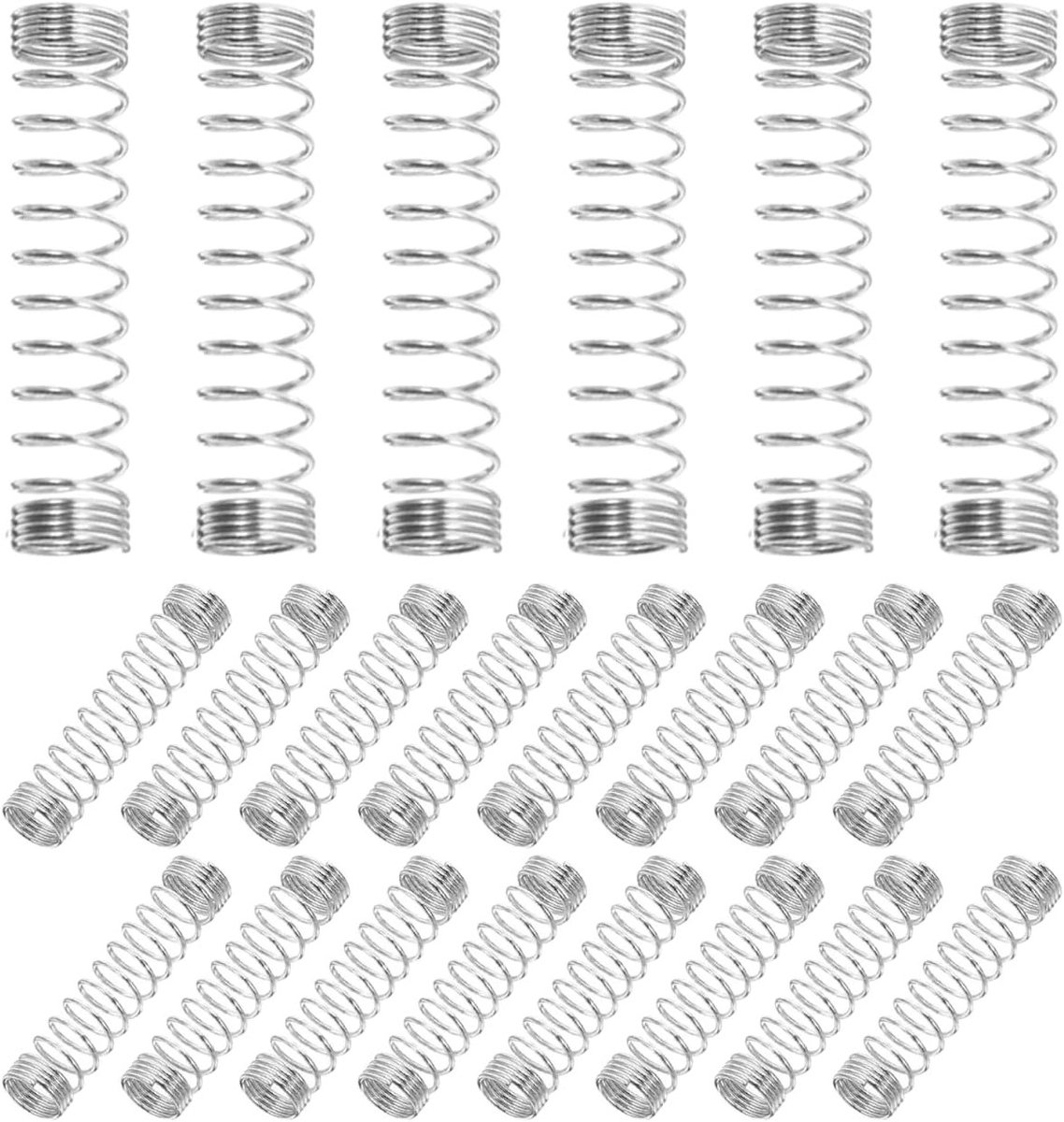 50 Stuks Rvs Balpen Veertjes - Vervangingsveren voor Mechanische Pennen - Draad- en Buitendiameter Veeronderdelen