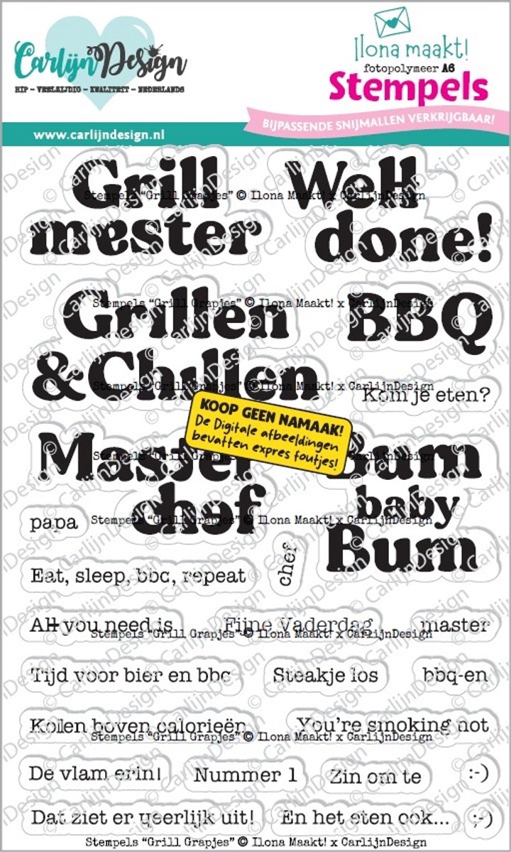 Stempels Grill grapjes