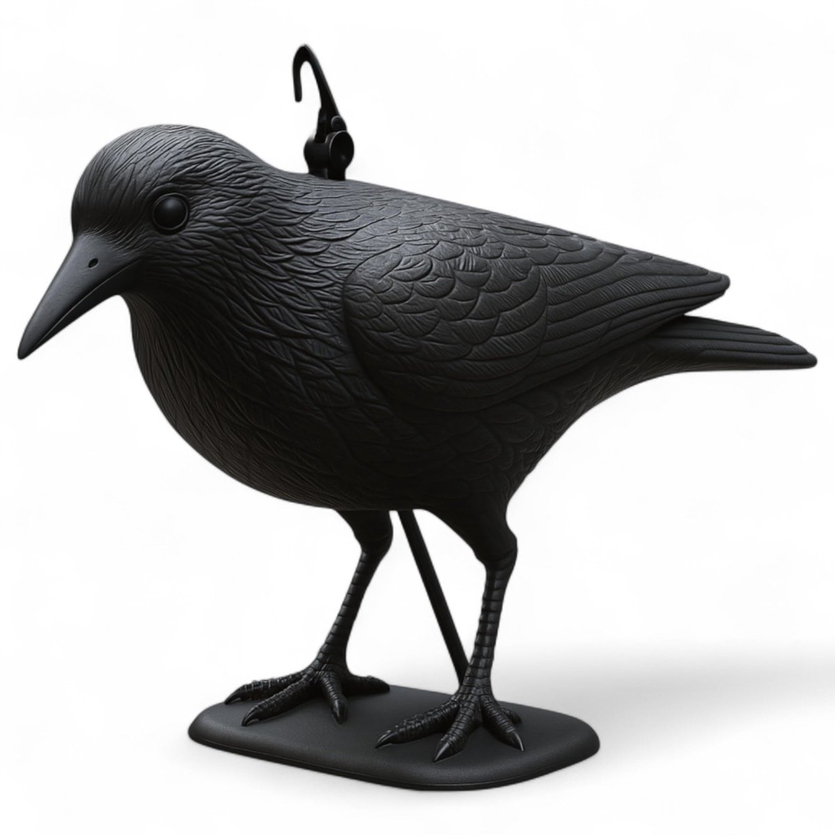 Dailygoody - Solidchoice - Dailygoody - Vogelverschrikker - Duivenafweer - Decoratieve raaf - Zwart - Vogelafschrikking - Effectieve bescherming tegen vogels - Geschikt voor bal