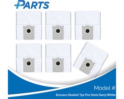 Ecovacs Deebot T50 Pro Omni Gen3 White Stofzakken (6 Stuks, Plus.Parts® alternatief voor DDB030041)