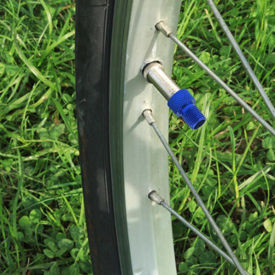 Bandenpompadapter - Ventielconverter Fiets - Fietsbanden Oppompen - Lekvrije Afdichting - 8 g - Blauw — afbeelding 4