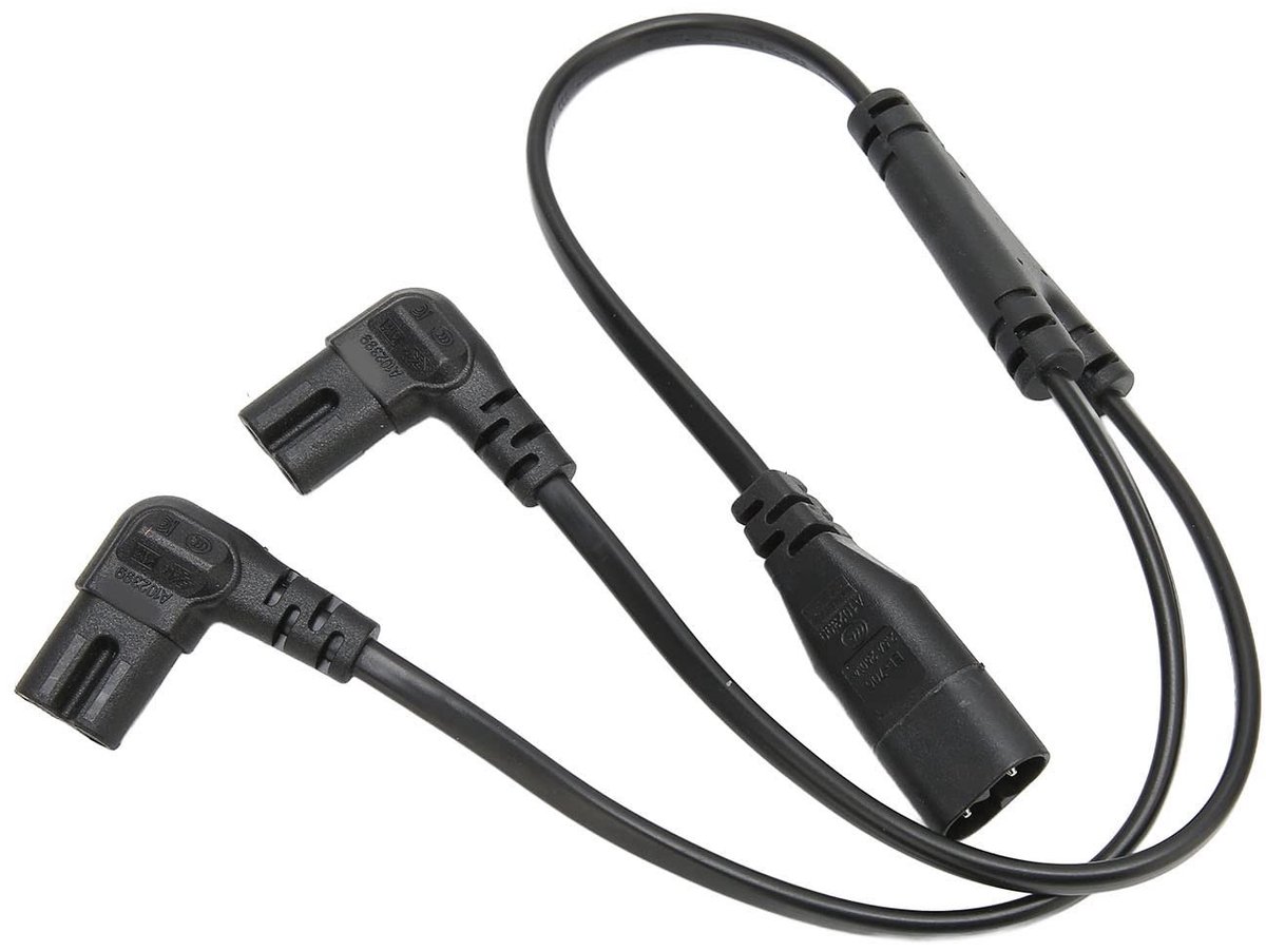 Dailygoody - Figuur 8-splitter - C8 naar C7-splitter - Multifunctioneel gebruik - Zwart - Voedingskabelsplitter - Voor lcd-monitor en bureaulamp - 1 i